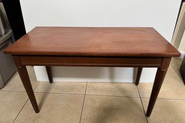 Wood Mid Century Piano Bench with Storage