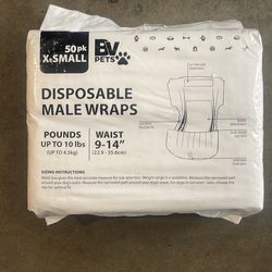Disposable male  diaper wraps  50 pack