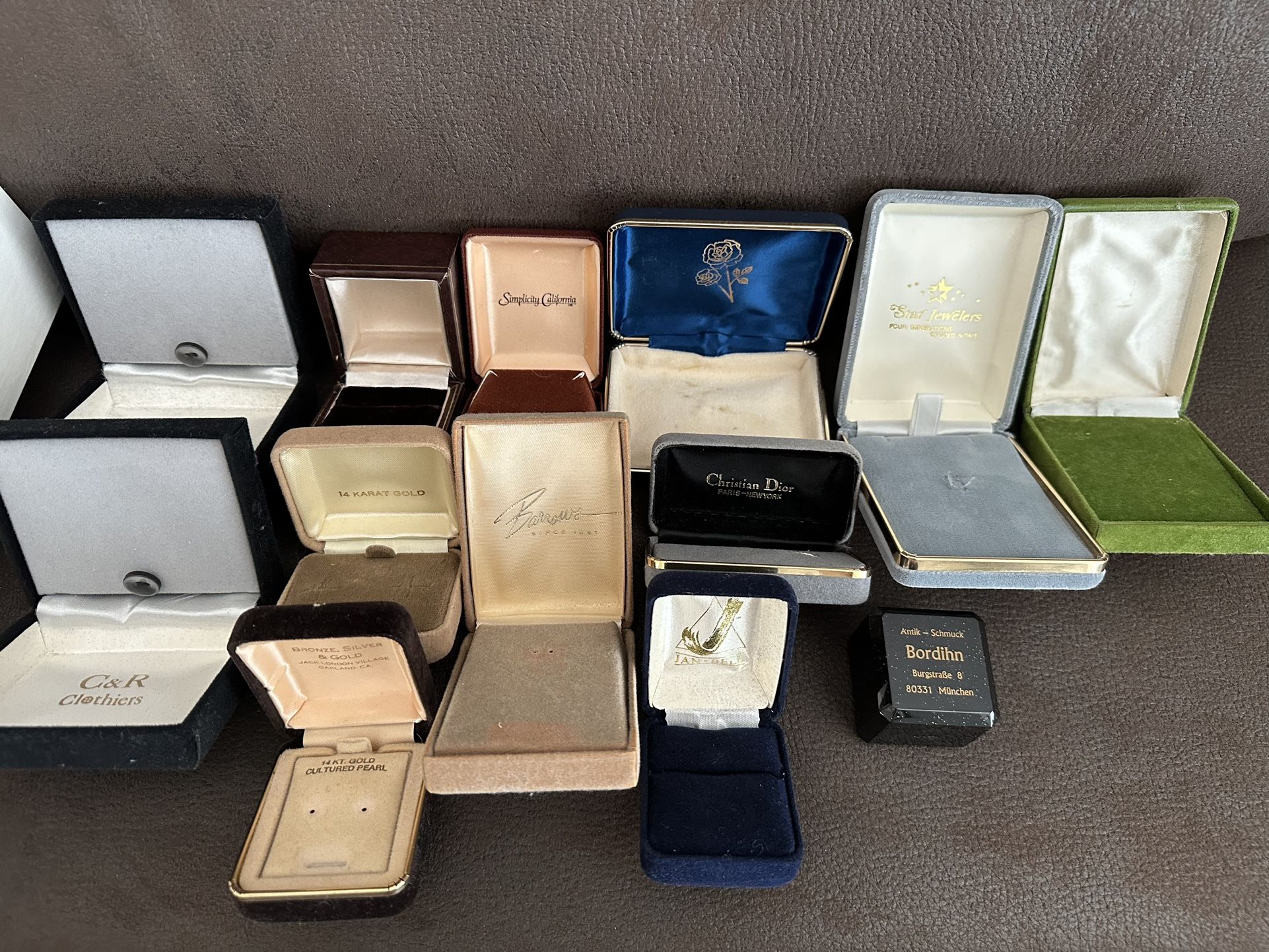 Lot Of Jewelry Boxes Vintage Velvet