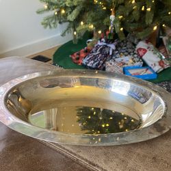 Antique Silver-Plated Serving Dish