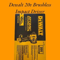 Dewalt 20v Brushless Impact Driver (Tool Only) 