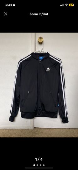 WOMENS BLACK ADIDAS TRACK JACKET