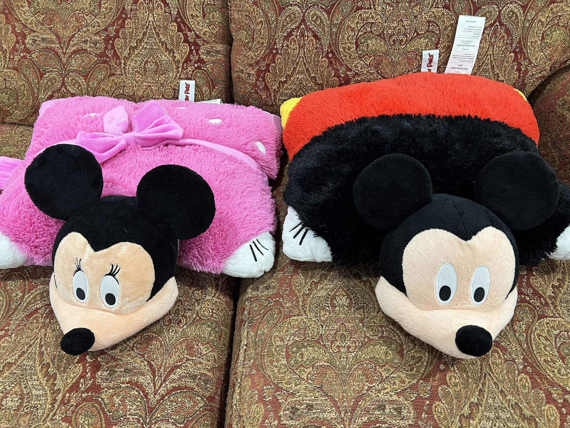 Pillow Pets Authentic Disney 18" Mickey Mouse, Folding Plush Pillow- 