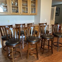 8 Solid Wood Stools