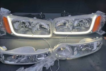 01-06 Sierra Yukon Denali LED Headlights Luces Micas Calaveras Faros Faroles Headlamps