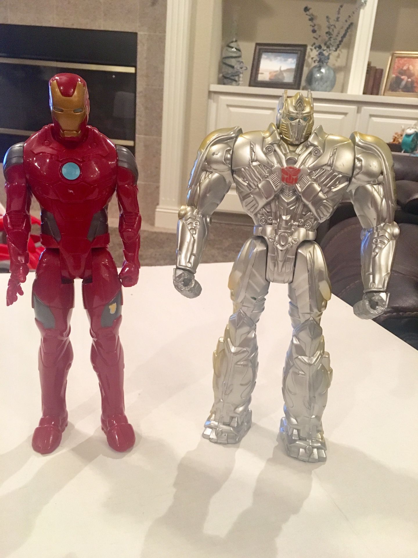 TRANSFORMER OR IRONMAN FIGURES 11 1/2 INCHES - $9.00 EACH
