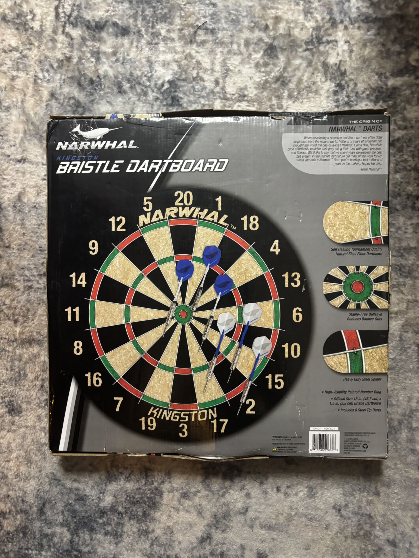 Kingston Bristle Dart Board (missing darts)