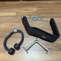 V Shape Bar/ Dip Belt/ Tricep Rope 
