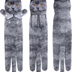 Cat Funny Hand Towels for Bathroom Kitchen - Cute Decorative Cat Decor Hanging Face Towels- Unique Mothers Day Valentines Day Housewarming Birthday Gi