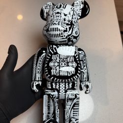 Medicom Toy BE@RBRICK H.R.GIGER WHITE  CHROME Ver. 400% 100% Bearbrick