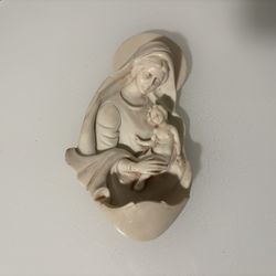 Italian Holy Water Font Madonna and Child