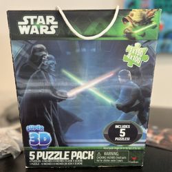 Star Wars Super 3D Jigsaw Puzzle Pack - 5 Puzzles Included! (make me an offer)