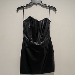 Forever 21 Leather Short Dress Women’s Size Medium 