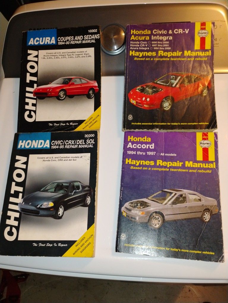 Acura And Honda Service Manual Repair Book Integra Civic Accord Crv
