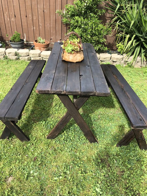 Farmhouse Picnic Table And Benches For In Modesto Ca Offerup Farmhouse Picnic Table And Benches