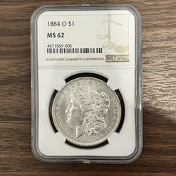 1884O NGC MS62 MORGAN DOLLAR
