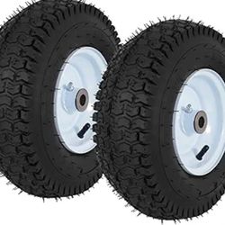 2Pcs 13x5.006 Lawn Mower Pneumatic Tire anc Wheel, 13X5.00