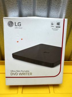 LG Ultra Slim Portable DVD Writer GP63EX70 USB External Black New in Box
