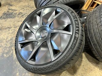FREE DELIVERY 21" OEM NEW 2026 Tesla Model S Plaid VELARIUM wheels Michelin 265/3ZR21 295/30ZR21