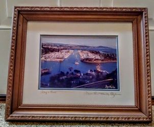 1994 Framed "Day's End - Dana Point Harbor, CA"