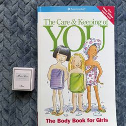 Set American Girl Book & NEW 5ml Miss Dior Perfume. The Care & Keeping of You Book