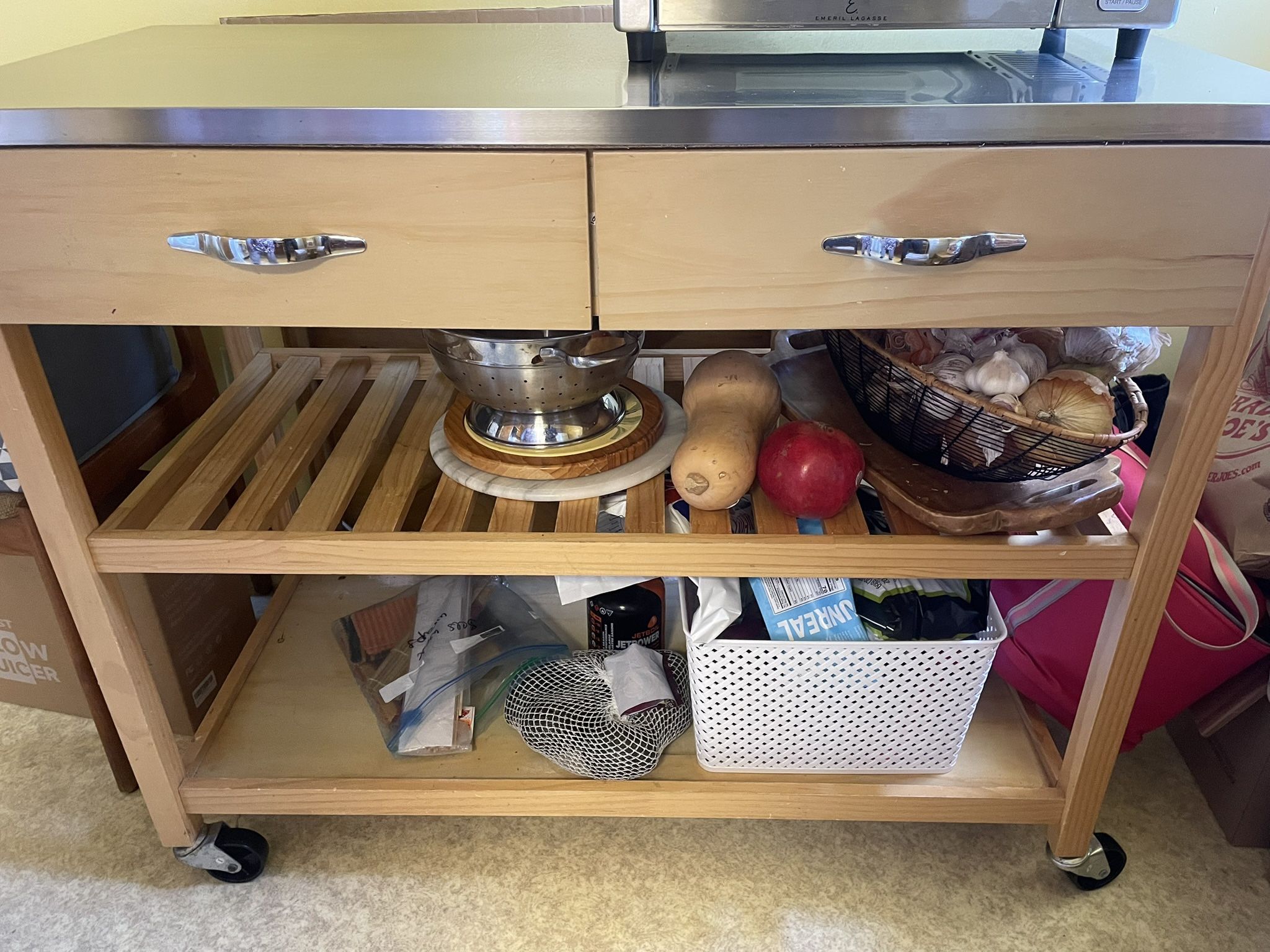 Kitchen Island On Wheels With Drawers And Shelves