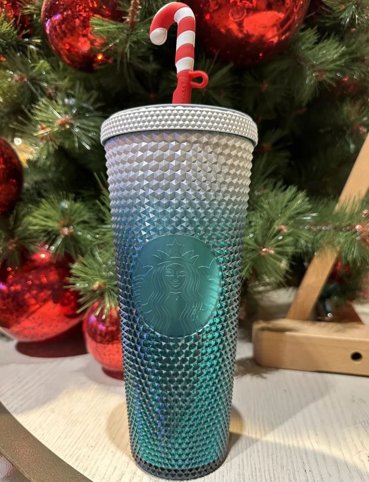Disney Park Mickey Starbucks Christmas Candy Cane Cup