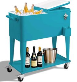 Rolling Ice Cooler Cart
