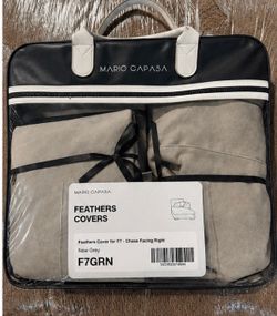 Mario Capasa Feathers F7 Chase Facing Right Replacement Furniture Cover Set – New Grey