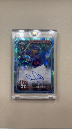 Andy Pages Auto Topps Chrome RC Blue Aqua /175
