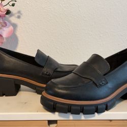 Black Leather Chunky Loafers – MIA 7 In A Half