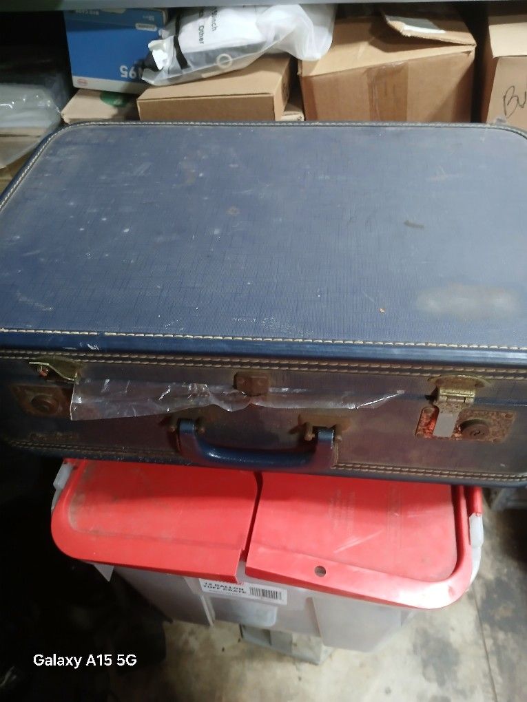 Vintage Suitcase With Patterns
