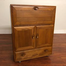 Ercol Windsor Solid Elm Drinks Cabinet / Secretary - Many More Items In Stock!