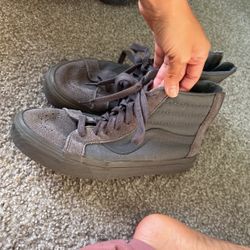 Vans Sk8 Hi Reissue Zip Sneakers- Grey