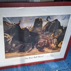Large Framed Artwork - 3.5' Wide x 3' Tall