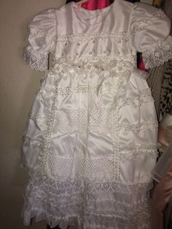 Size 1 baby girls boutique baptism dress