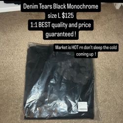 Denim tears “ Black Monochrome “ Size L