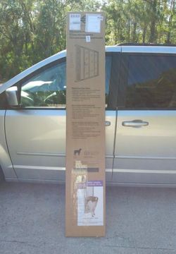 **Never Used** Patio Panel Sliding White Glass Pet Door for Large Dogs