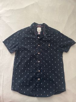 Denim & Flower Anchor Design Men’s M Dress Shirt