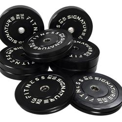 2" Olympic Bumper Plate Weight Plates with Steel Hub, Pairs, Sets 