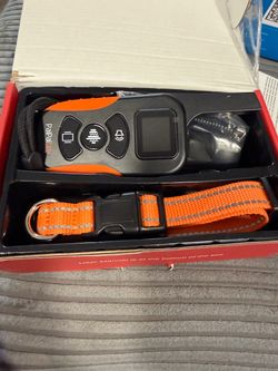 New orange dog training dog collar