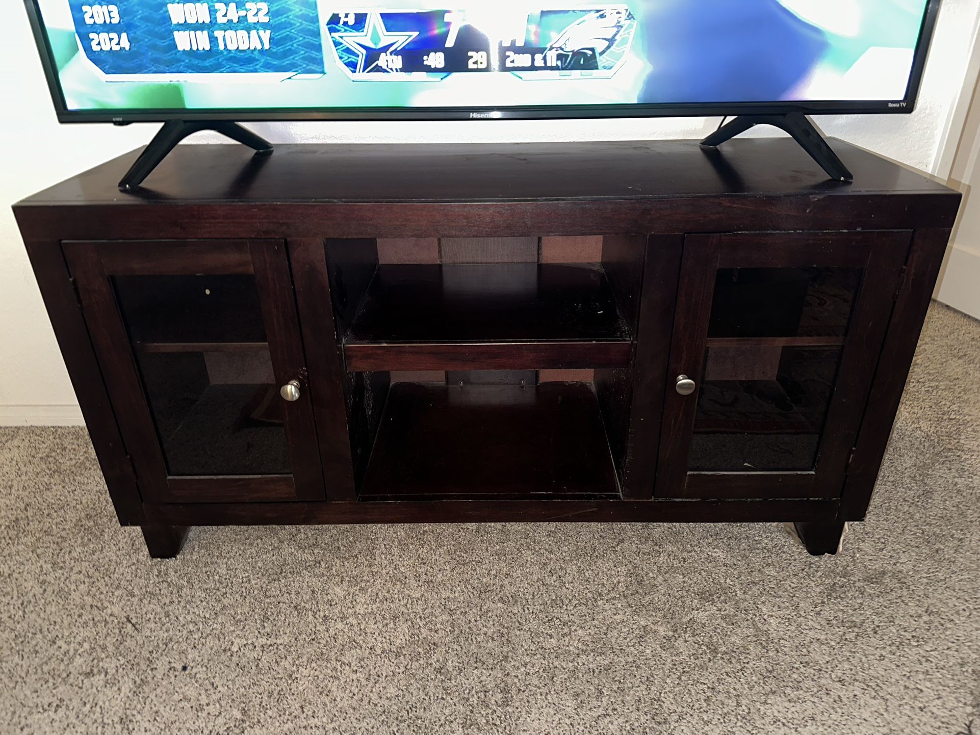 Brown Wooden TV Stand