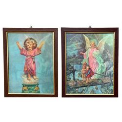 Guardian Angel And Niño Jesus 3D Hologram Lenticular 2 In 1 Wall Frame Decor