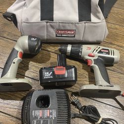 Craftsman 75th Anniversary 19.2V Drill/Driver Flashlight Battery Charger Bag $60 