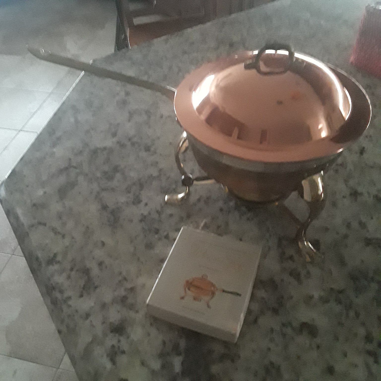 VINTAGE CHAFING DISH AND RECIPE BOOK