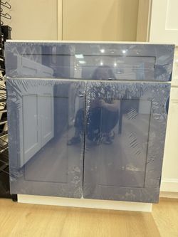 navy blue Cabinet Door & Fream