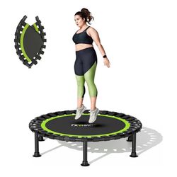 Foldable Mini Trampoline, 40"/48" Rebounder Trampoline for Adults & Kids, 440lbs Capacity Indoor Fitness Workout Exercise Equipment