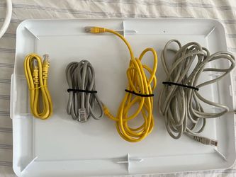 Lot of 4 Ethernet Network Cables (Various Lengths)