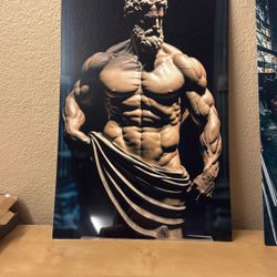 Zeus Greek God Statue Metal Pister