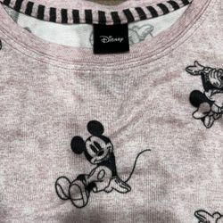 Disney Women's Pink Mickey And Minnie Mouse Sweatpants Shirt Set